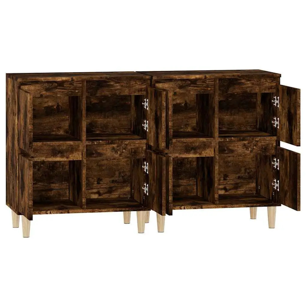 Brown Engineered Wood Sideboard Cabinet 60x35x70cm