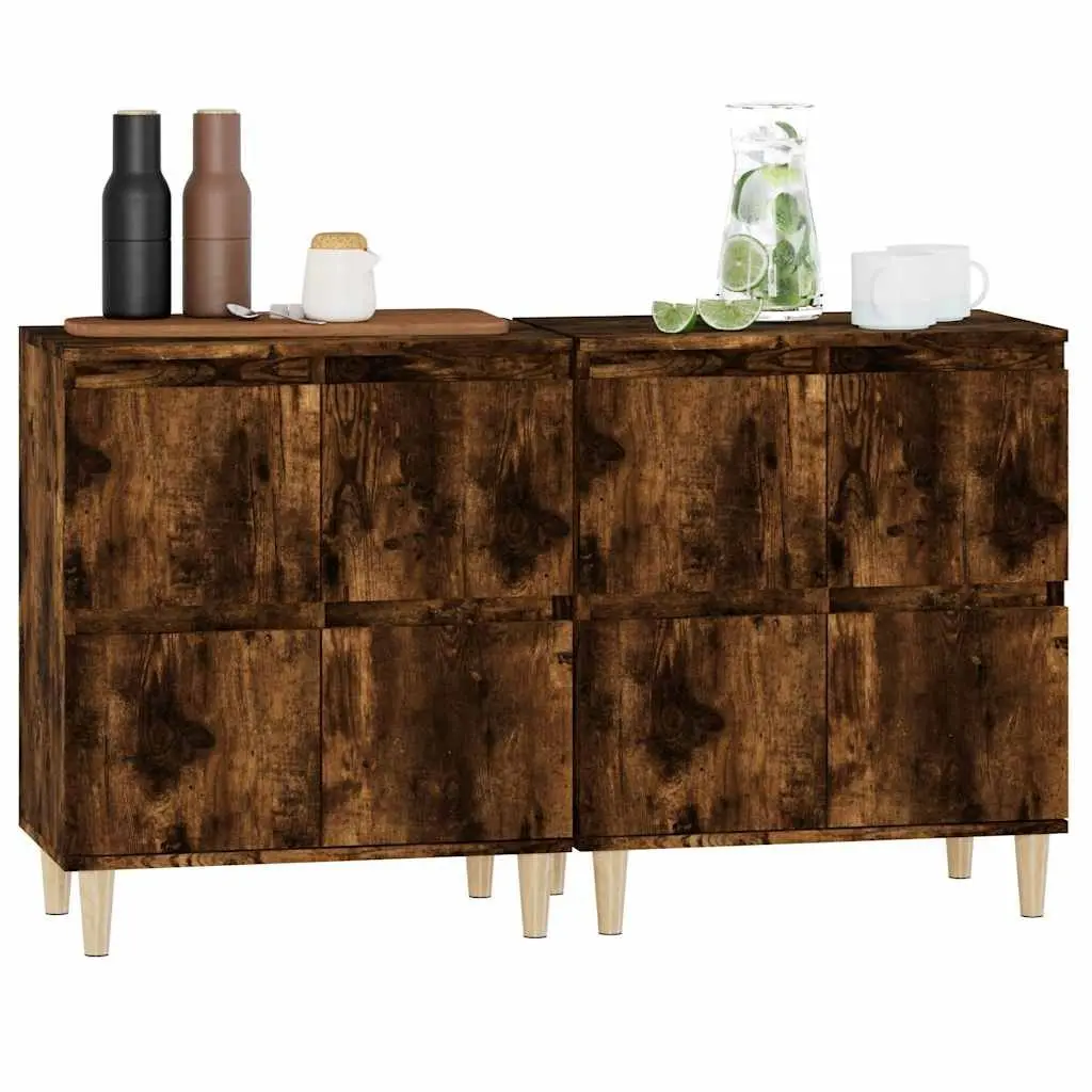 Brown Engineered Wood Sideboard Cabinet 60x35x70cm