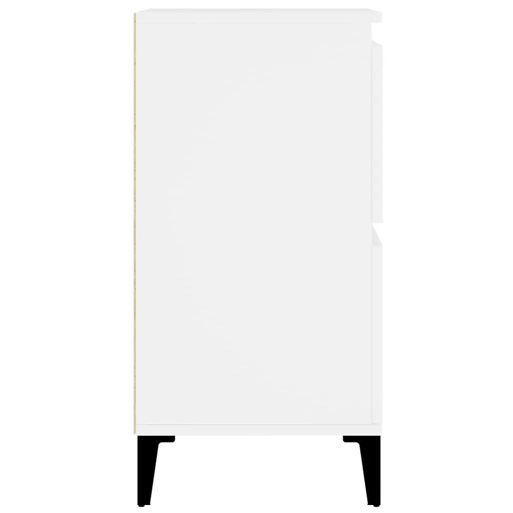 Sideboards 2 pcs White 60x35x70 cm Storage Cabinet Engineered Wood Compartments