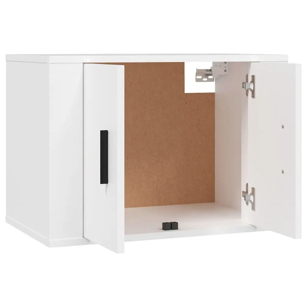 3-Piece Wall-Mounted TV Cabinet Set in White