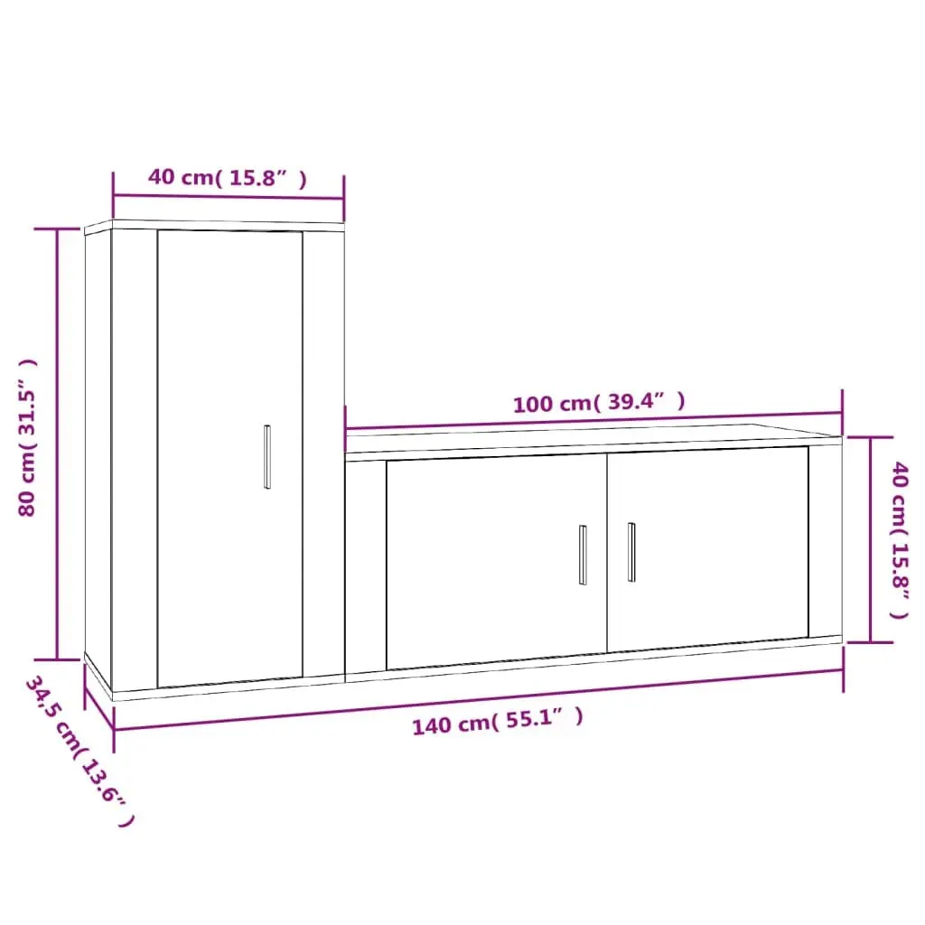 White Wall Mounted TV Cabinet Set for Living Space
