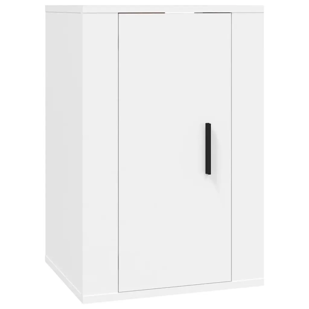 3 Piece Wall-Mounted TV Cabinet Set in White
