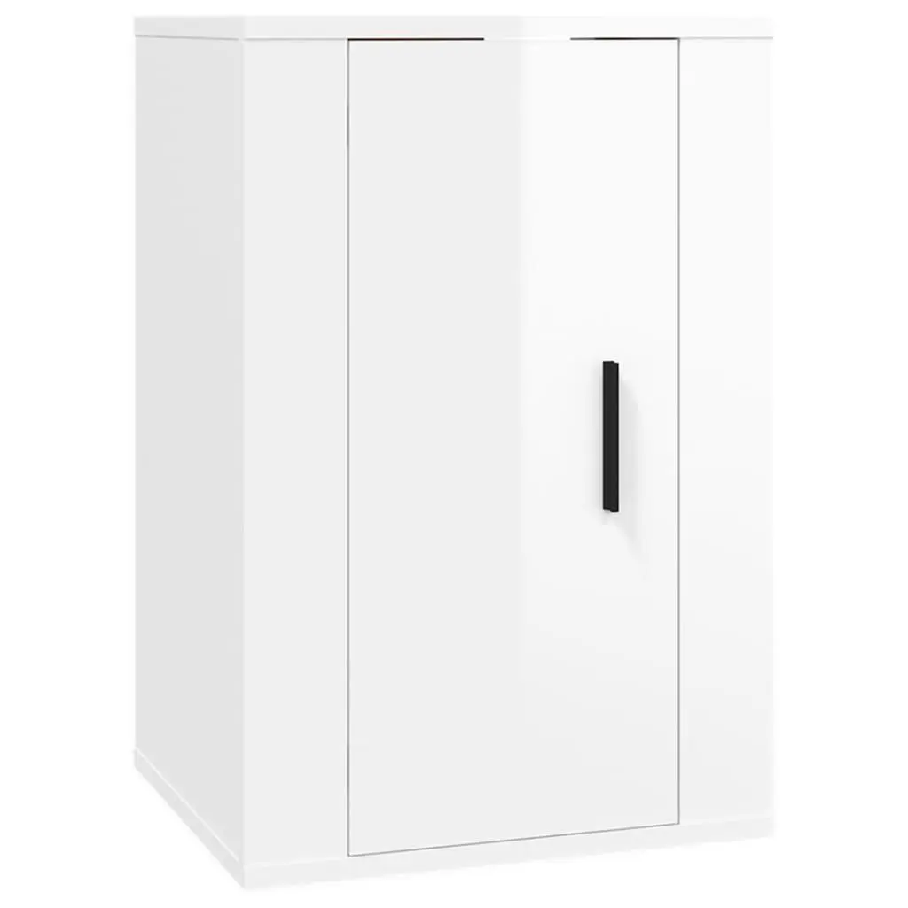 3 Piece High Gloss White TV Cabinet Set