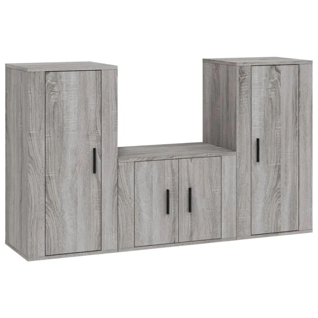 3 Piece TV Cabinet Set for Wall Mounting