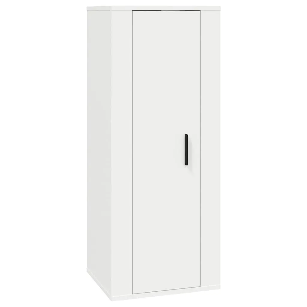 5 Piece Wall-Mounted White TV Cabinet Set