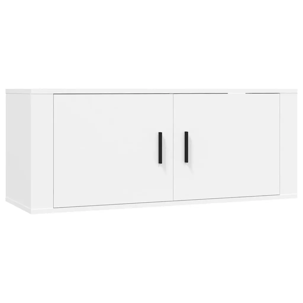 5 Piece White Engineered Wood TV Cabinet Set