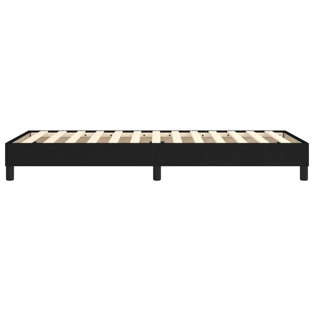 Black Fabric King Single Box Spring Bed Frame