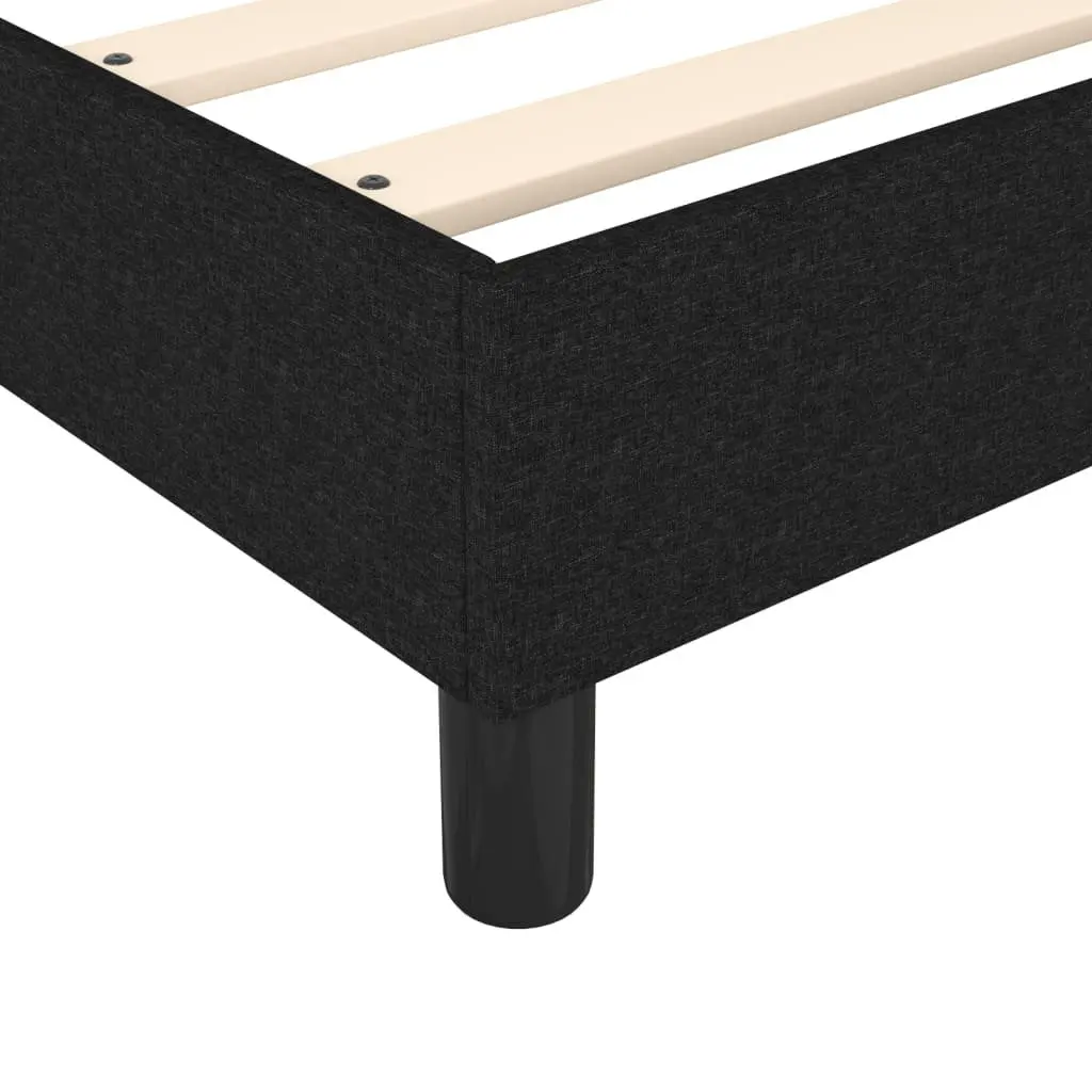 Black Fabric King Single Box Spring Bed Frame