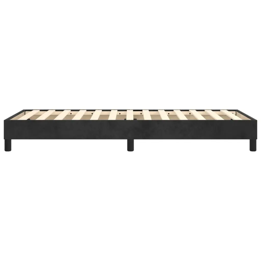 Velvet Upholstered Box Spring Bed Frame King Single
