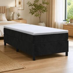 Elegant Black Velvet King Single Bed Frame Without Mattress
