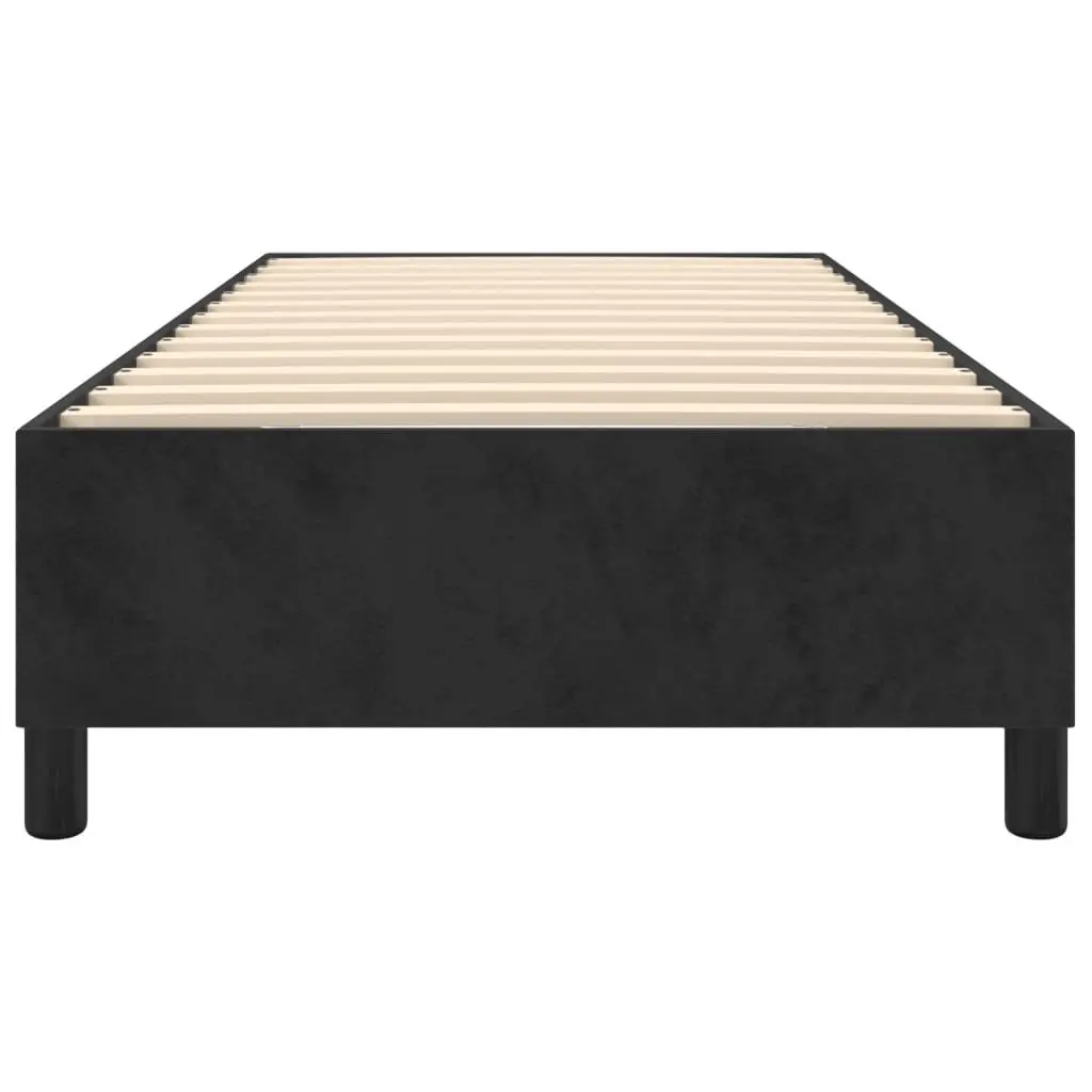 Black Velvet King Single Bed Frame Without Mattress