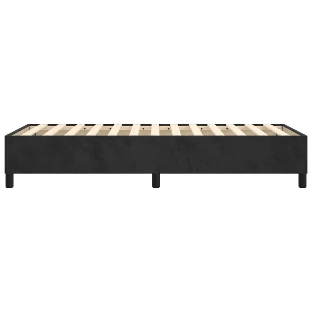 Black Velvet King Single Bed Frame Without Mattress