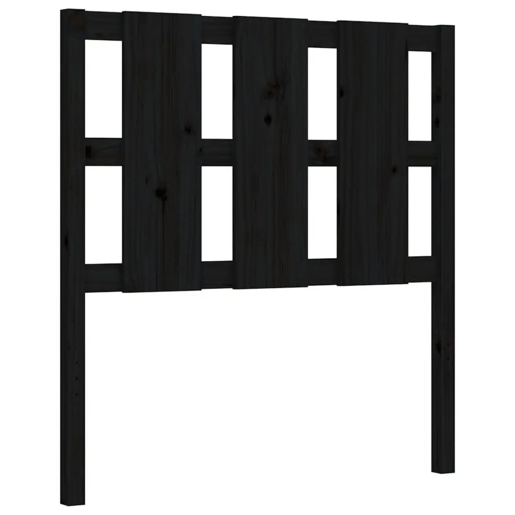 Solid Pine Wood Bed Frame 90x190 cm in Black