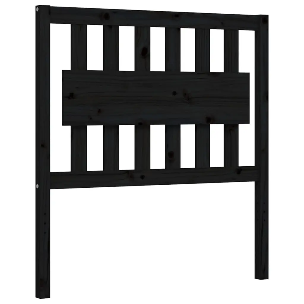 Solid Pine Wood Bed Frame 90x190 cm in Black