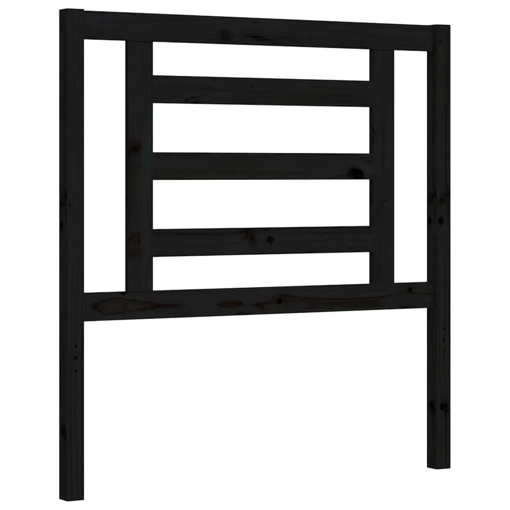 Solid Wood Bed Frame 90x190 cm in Black