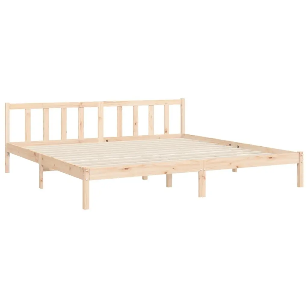 Solid Pine Wood King Bed Frame 183x203 cm