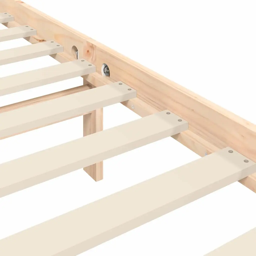 Solid Pine Wood King Bed Frame 183x203 cm