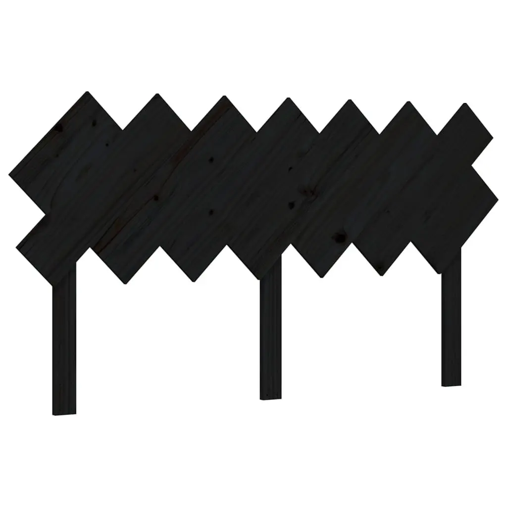 Solid Pine Wood Bed Frame 150x200 cm in Black