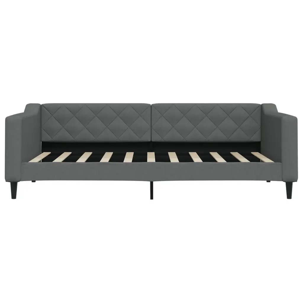 Daybed Sofa Bed Grey Modern Style 90x190cm Wood and Metal Frame with Trundle