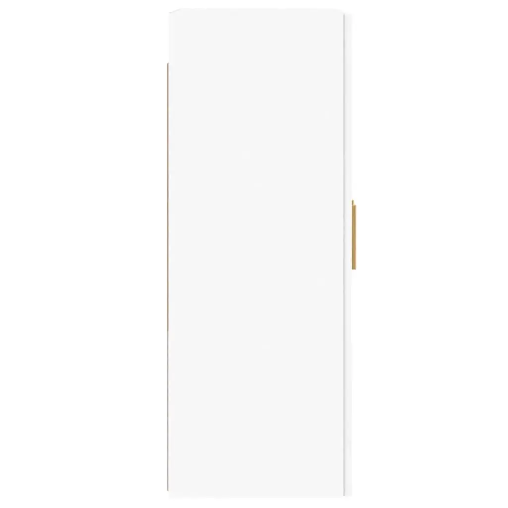 White Glass Door Wall Mounted Storage Cabinets 2 pcs