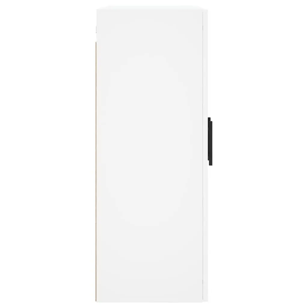 Wall Mounted Storage Cabinets 2 pcs White Glass Door Hanging Organiser