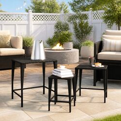 Set of 3 Black Nesting Tables for Versatile Living