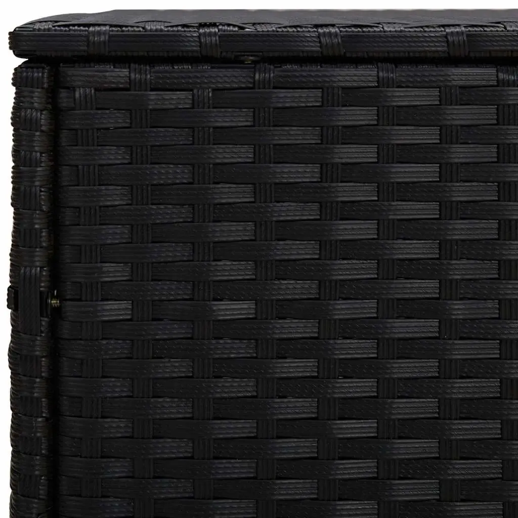 Side Tables Black PE Rattan Outdoor Garden Accent End Tables Set of 3