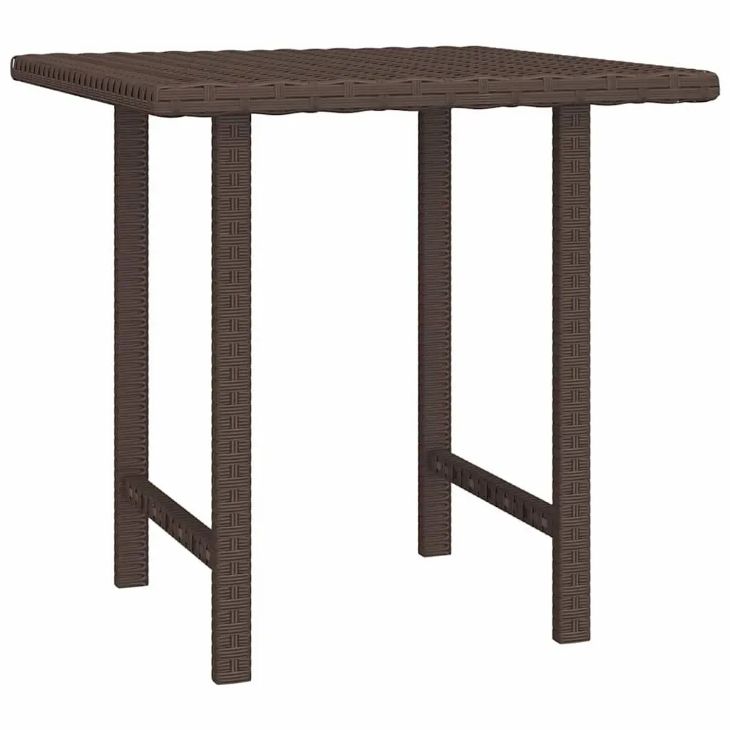 End Tables Set of 3 Brown Rattan Different Sizes Shapes Outdoor PE Rattan