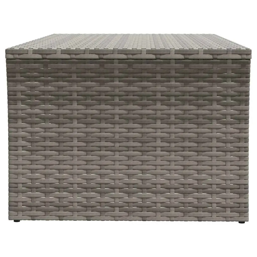 Grey Outdoor Coffee Table with Storage Shelf