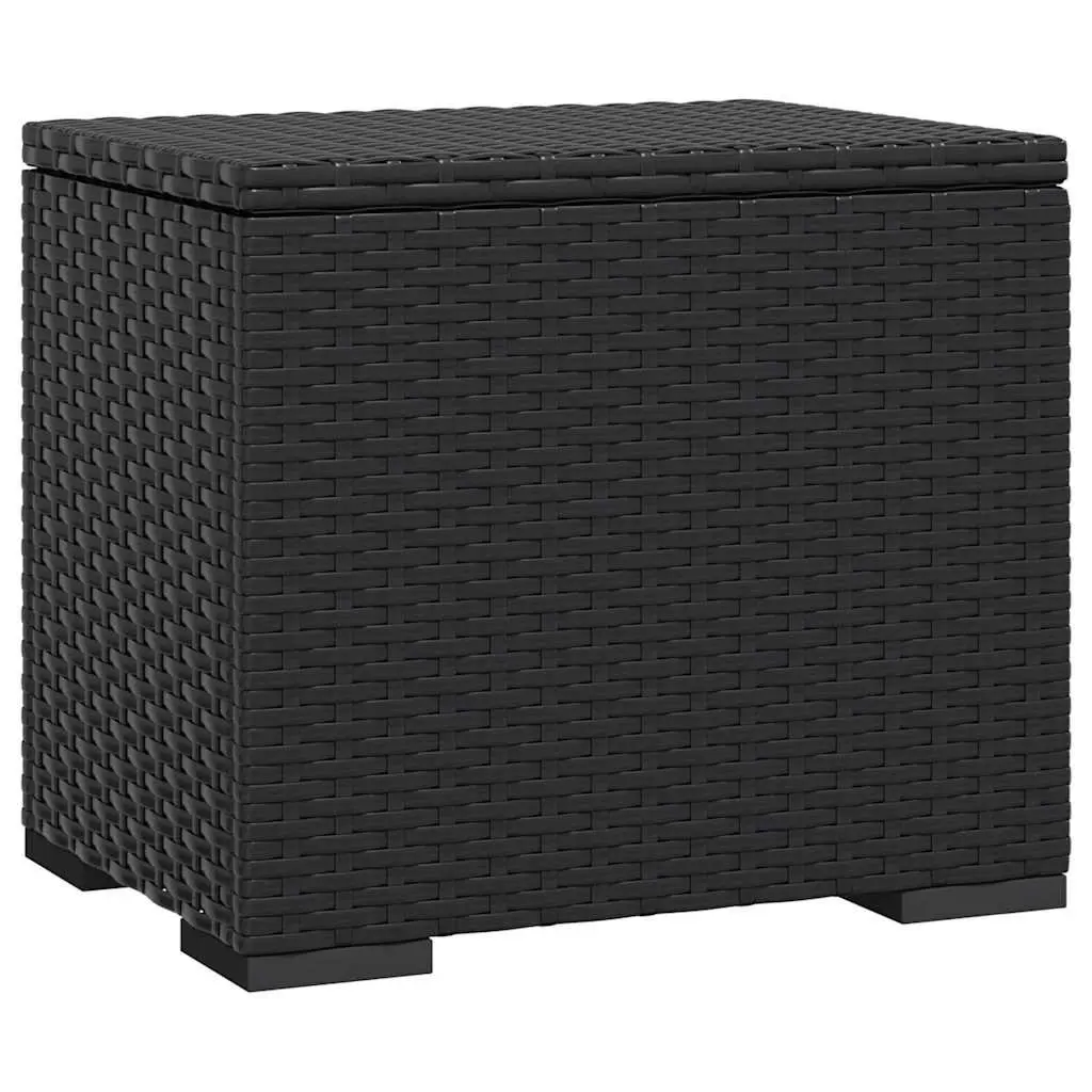Ottomans with Cushions 2 pcs Black 40x30x40 cm Poly Rattan Footrest Garden