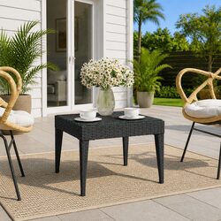 Stylish Black Side Table for Indoor and Outdoor Use