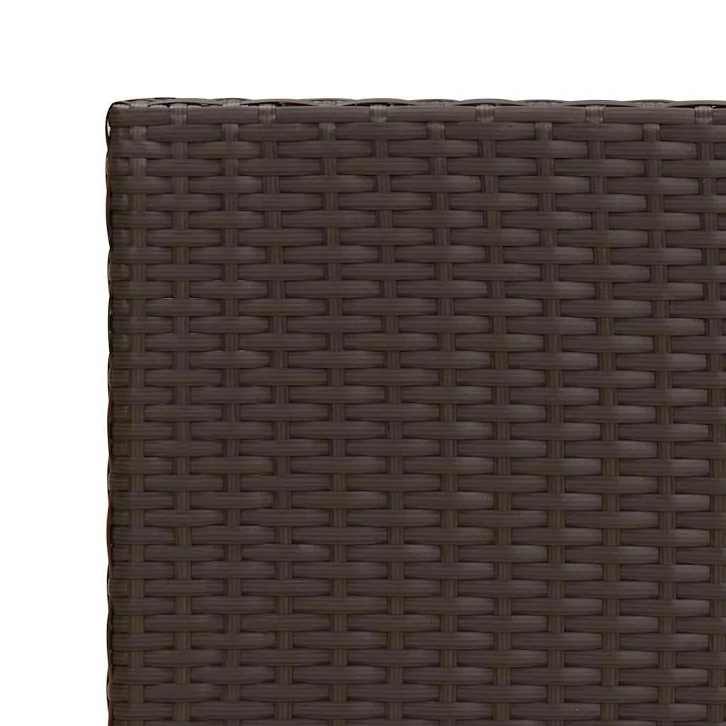 Side Table Brown 55x45x49 cm PE Rattan Outdoor Indoor Accent Table