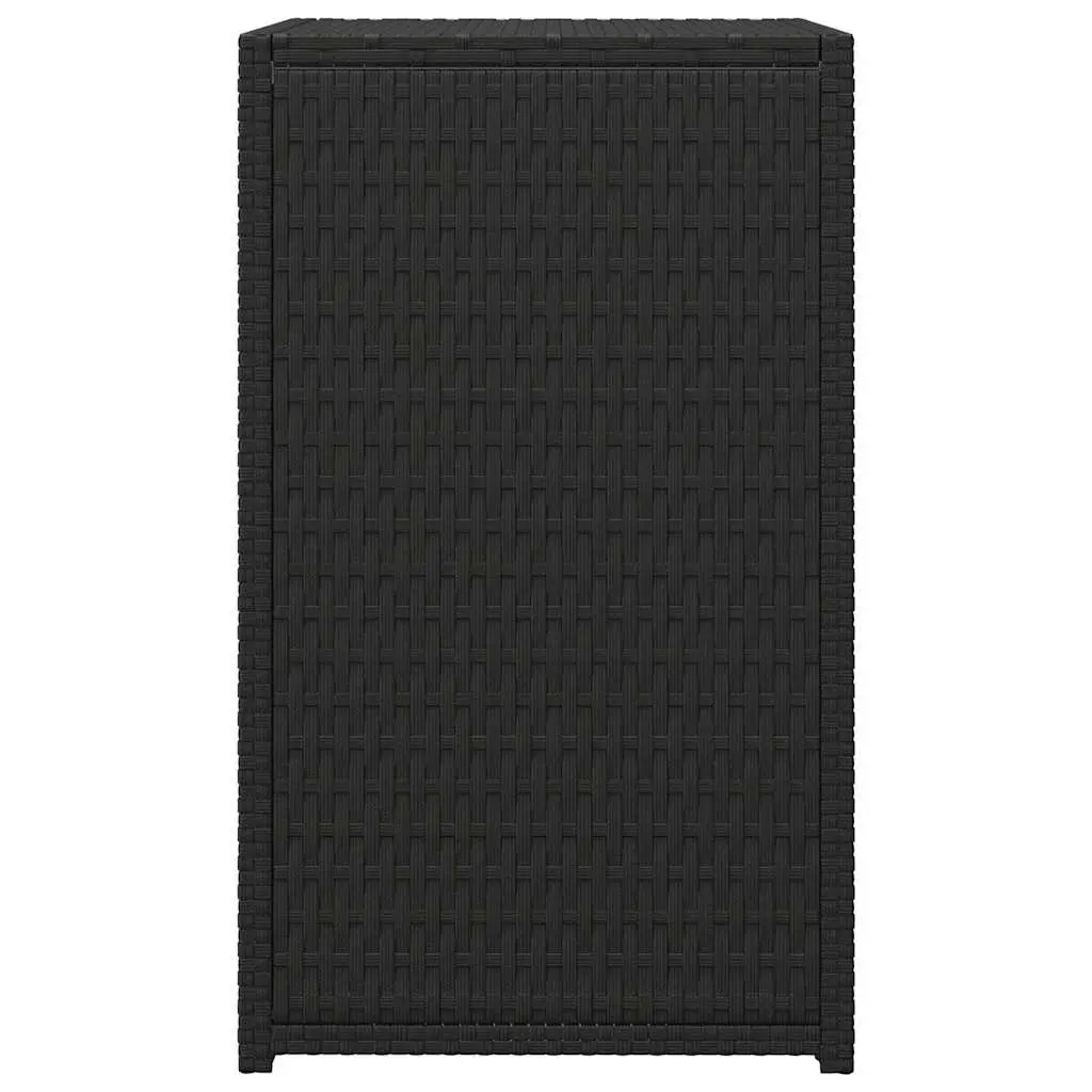 C Shaped Side Table Black 40 x 35 x 60 cm PE Rattan Weather Resistant Accent End Table