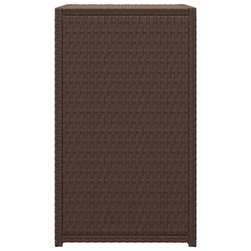 C Table Brown 40x35x60cm PE Rattan Powder-coated Steel Accent End Table Side Sofa Bedside Living Room