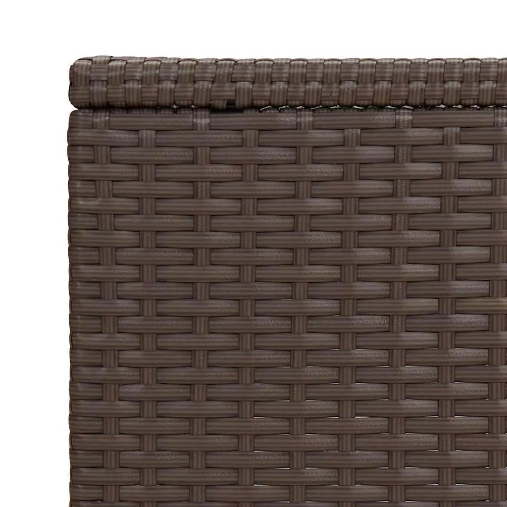 C Table Brown 40x35x60cm PE Rattan Powder-coated Steel Accent End Table Side Sofa Bedside Living Room