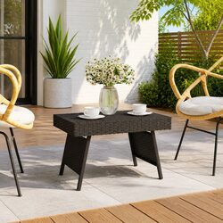 Foldable Black Accent Side Table for Indoor and Outdoor