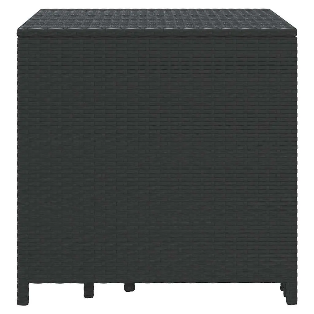 3-Piece Black Poly Rattan Nesting Tables Set
