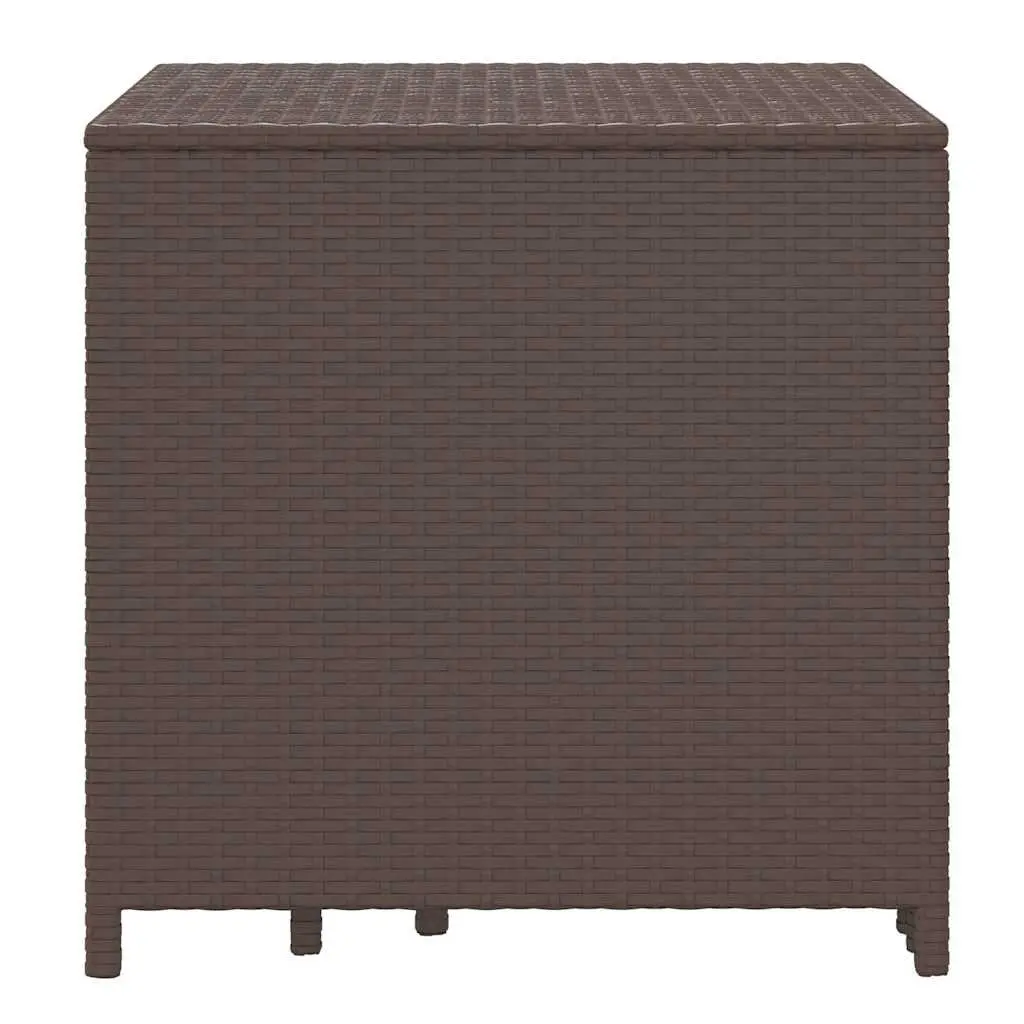 Nesting Tables Set Brown 3 Piece PE Rattan with Powder Coated Steel Frame