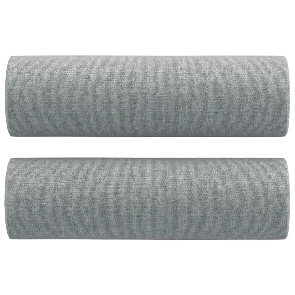 Light Grey 2-Seater Sofa with Pillows for Living Room