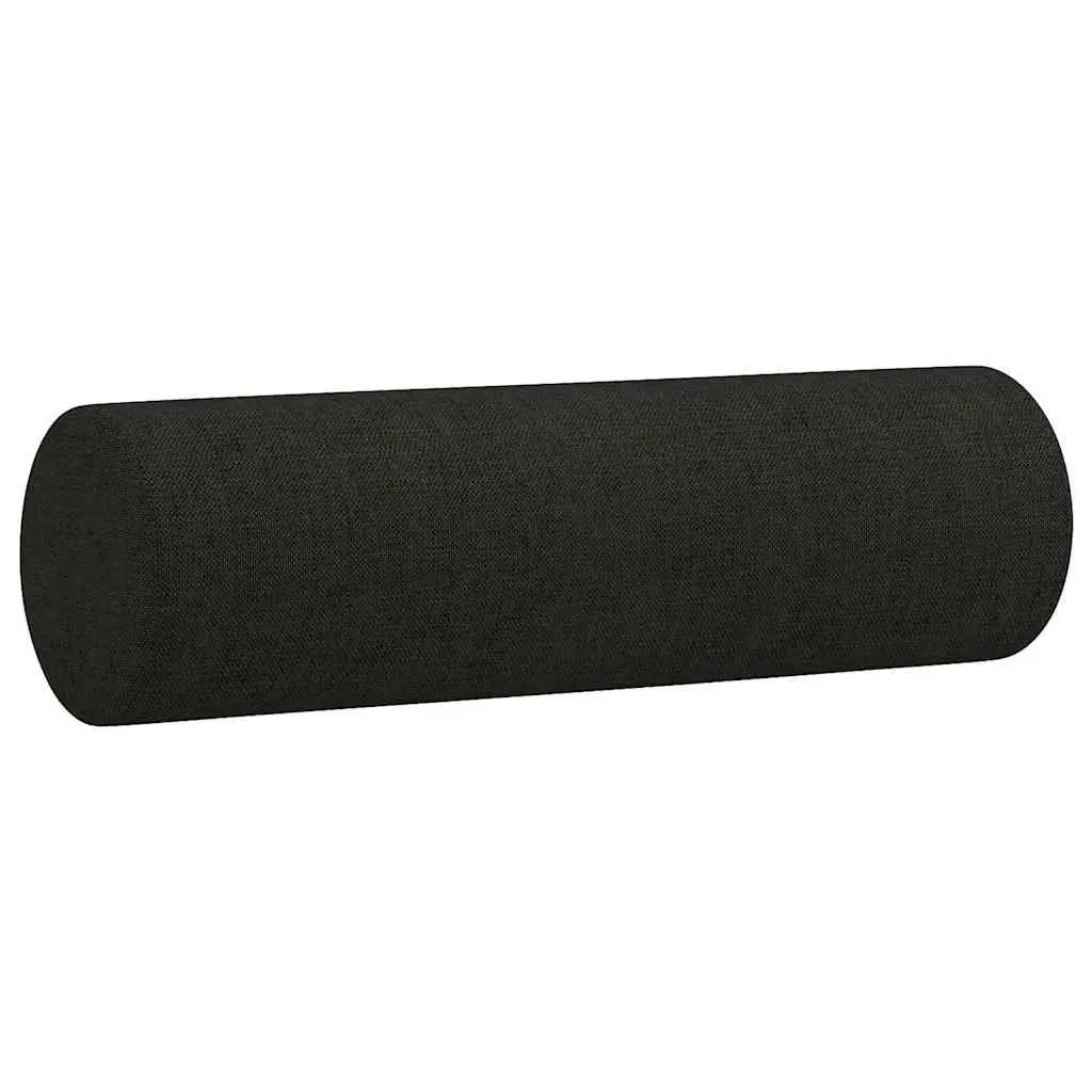 2-Seater Sofa Black Fabric Modern 140cm Living Room