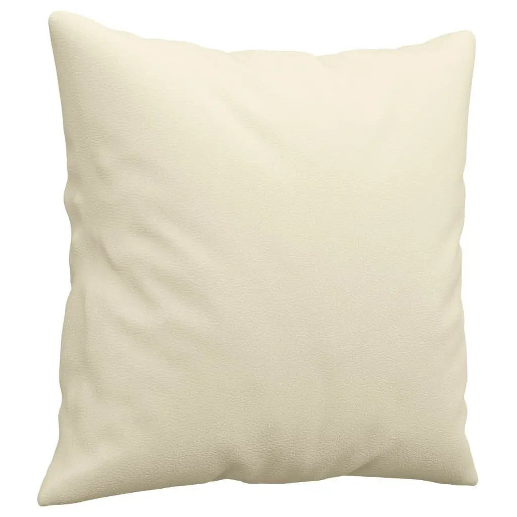 2-Seater Sofa Modern Cream Faux Leather 120cm