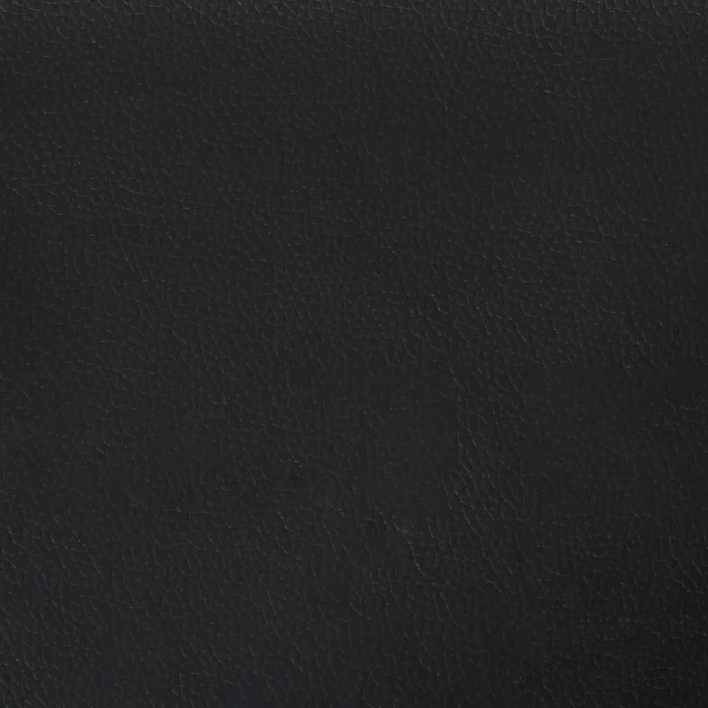 2-Seater Sofa Black Faux Leather 140cm Metal Frame