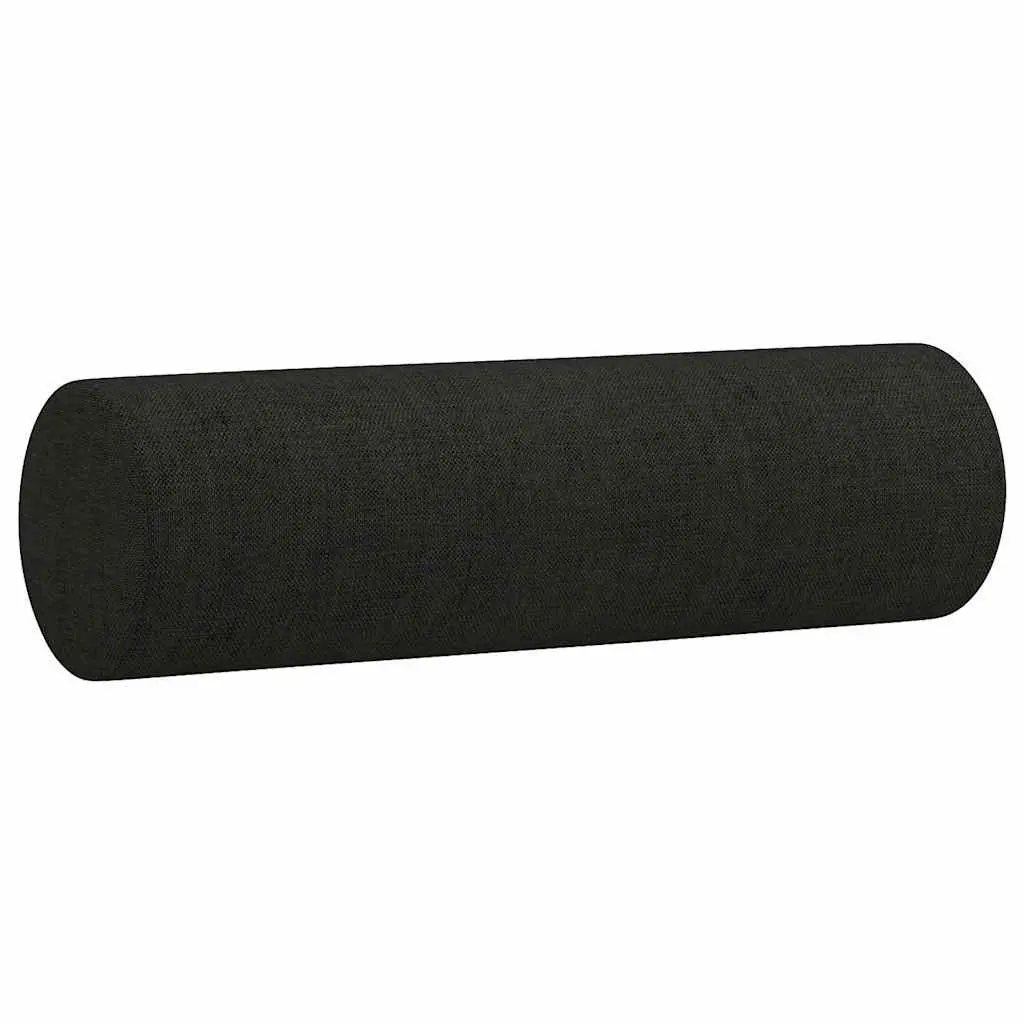 2-Seater Sofa Black Fabric Modern Lounge Couch 120cm Metal Frame