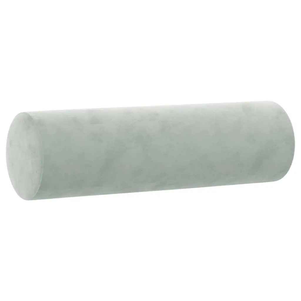 2-Seater Sofa in Light Grey Velvet with Cushions