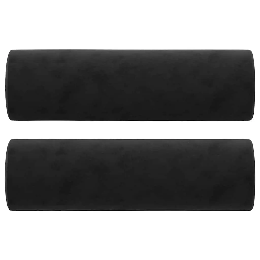 2-Seater Sofa Black 120cm Velvet Modern Couch