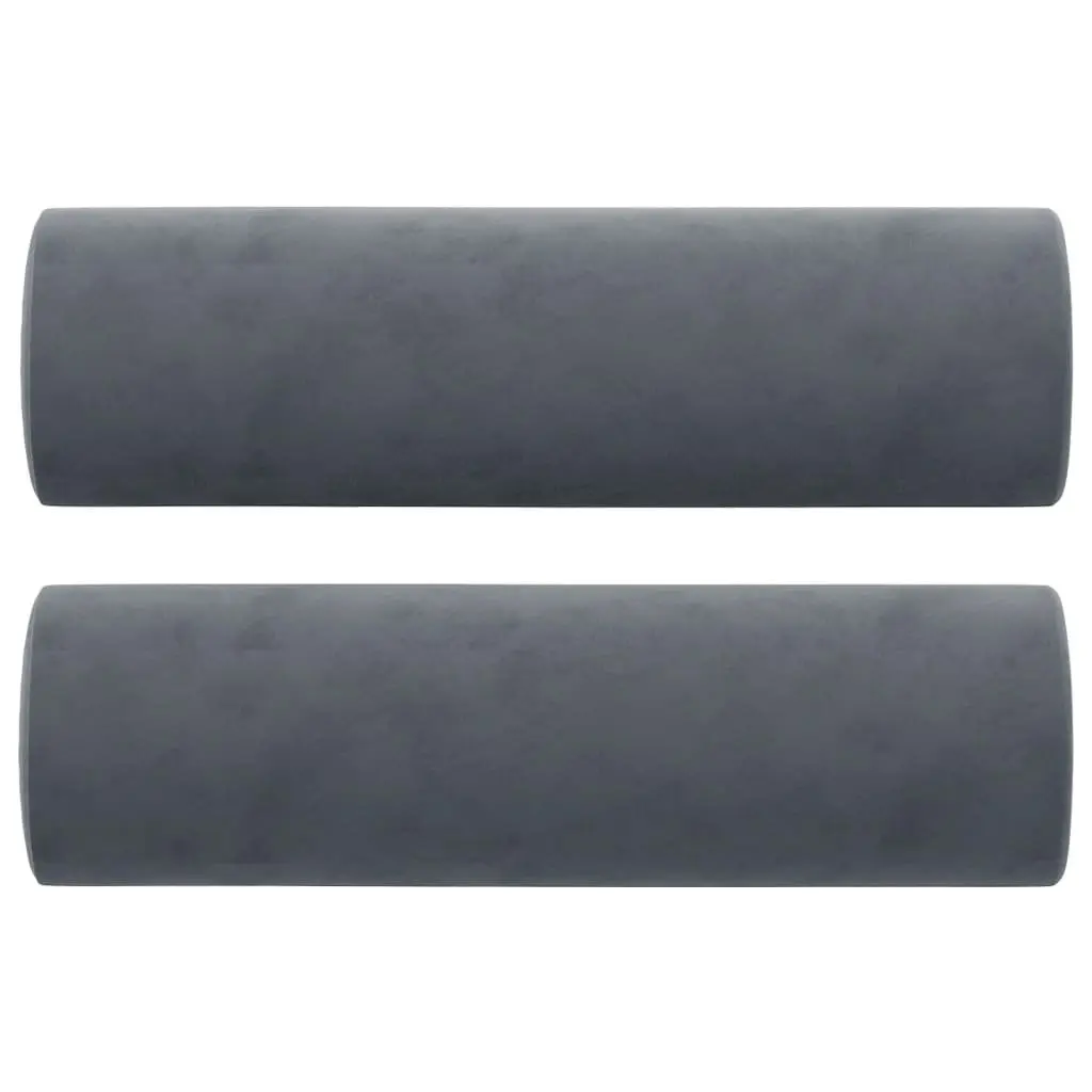 2-Seater Sofa Grey Velvet Modern Living Room Couch