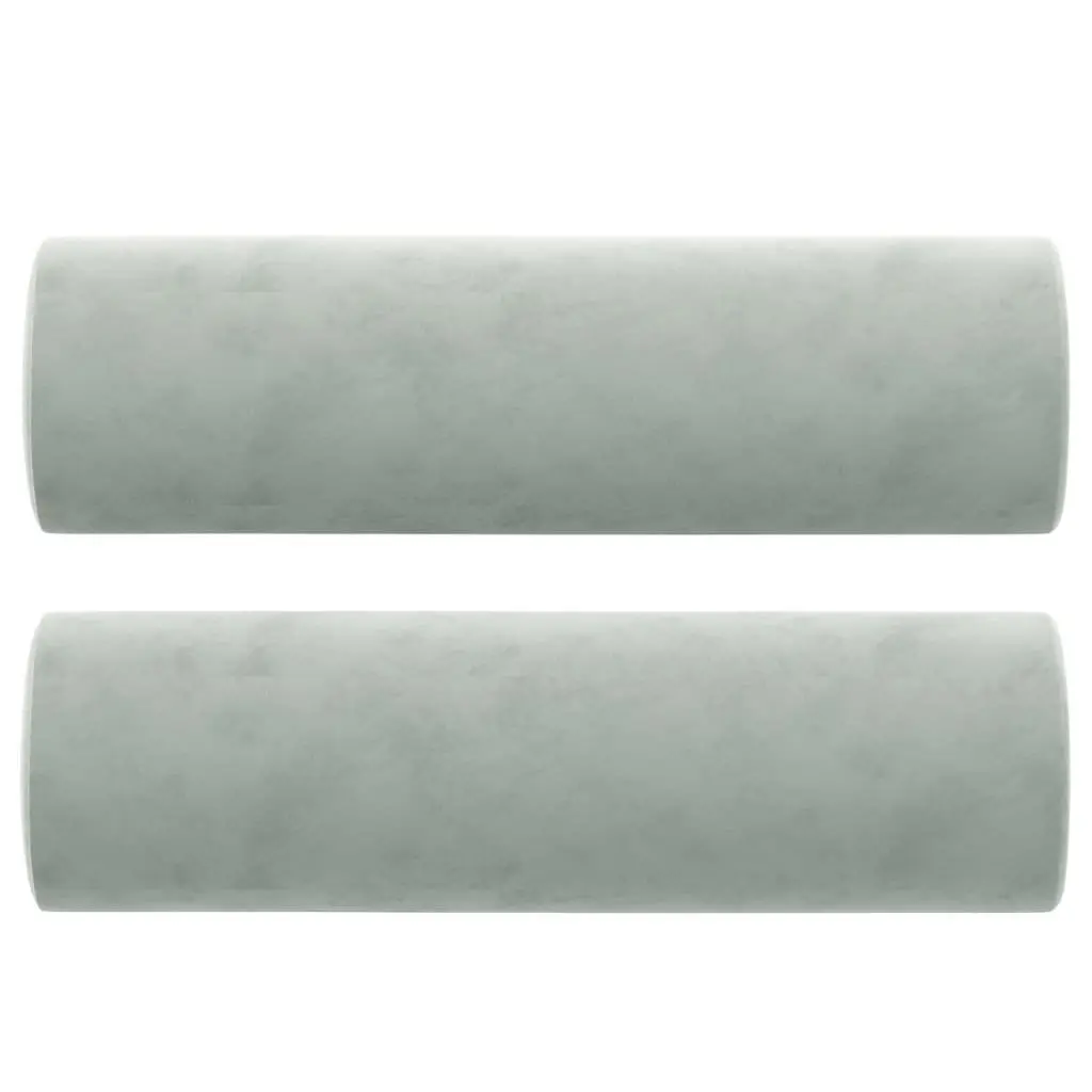 3-Seater Sofa Grey 180cm Modern Velvet Couch with Cushions