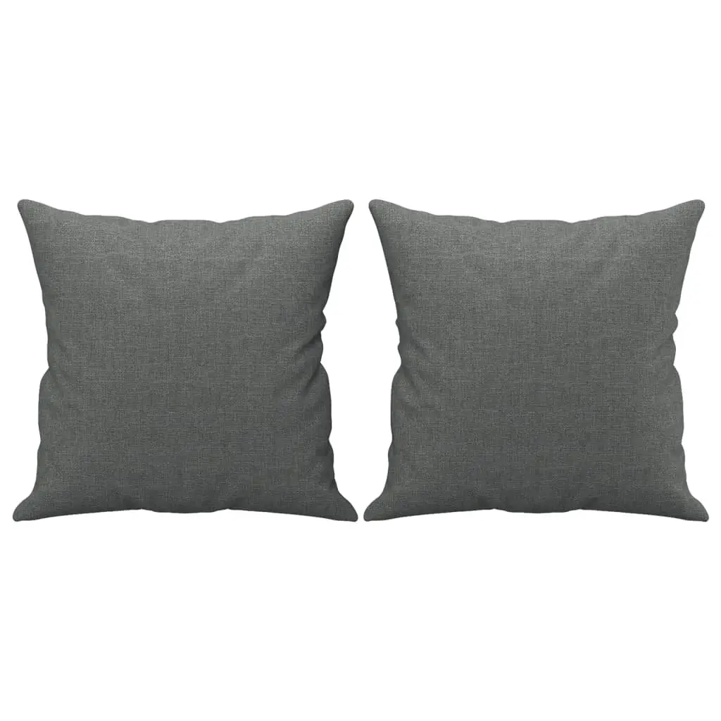 2-Seater Sofa Grey Fabric Modern Design Throw Pillows Lounge Couch 120cm