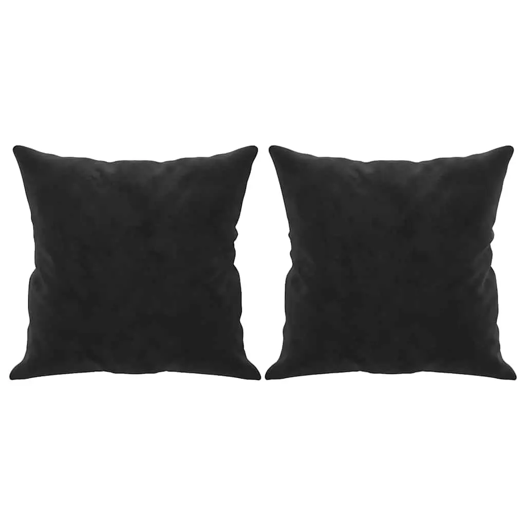 2-Seater Sofa Black Velvet 120cm Modern Couch