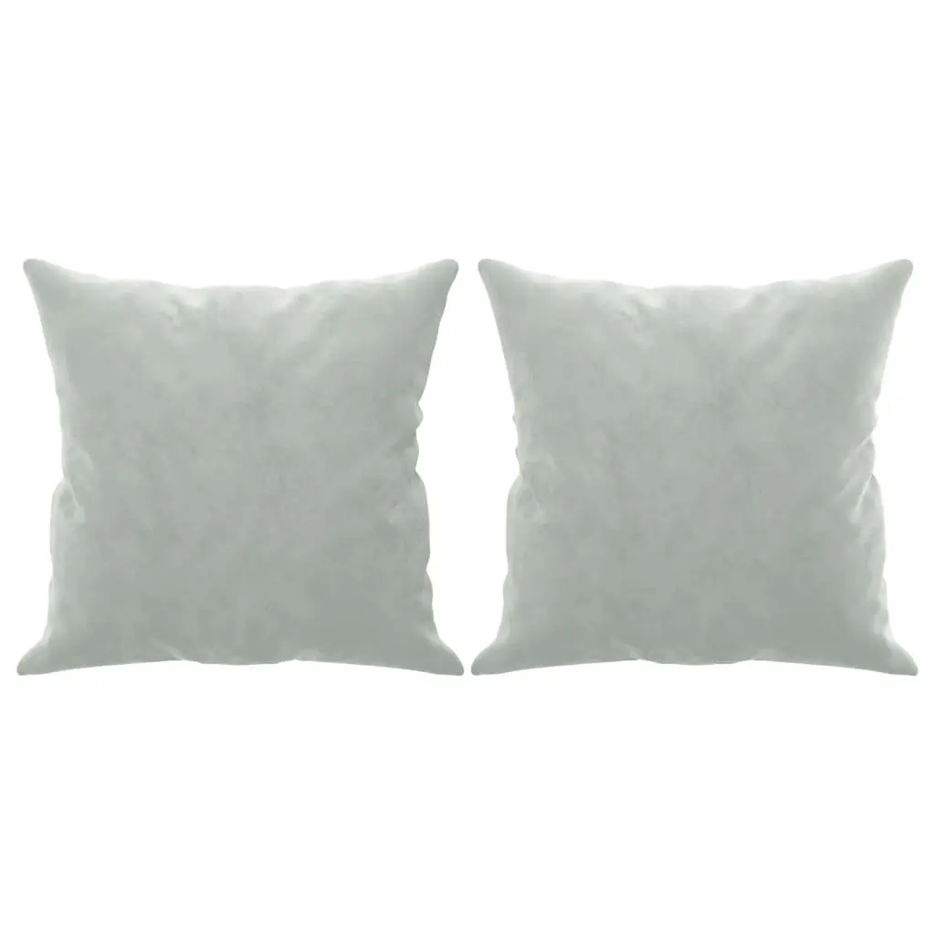 2-Seater Sofa Grey Velvet Modern 140cm Metal Frame